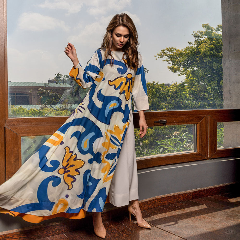 Lulusar SEO LONG Silk Formal 3 Piece Dress