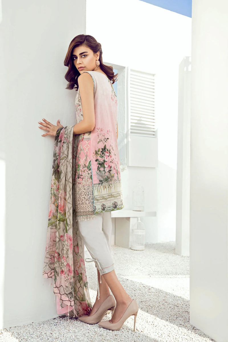 Baroque Fushia PINK GARDENIA Lawn 3 pc - 08755 – Fashion Flare