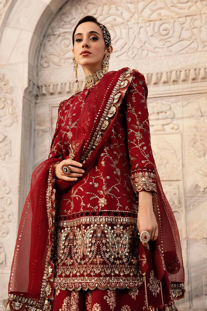 Maria B Unstitched Embroidered Luxury Lawn 3 Piece Suit MB26UEL 5B - Eid Collection