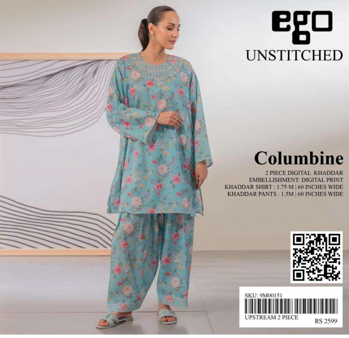 2pc Khadar Printed Dress by DressCode 02 main image 1