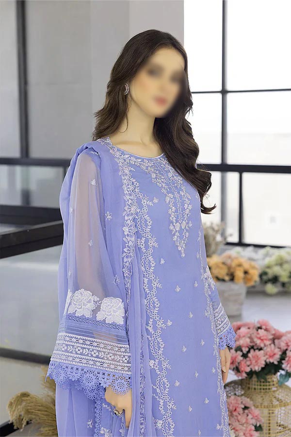 Azure Chiffon Embroidered Latest Collection