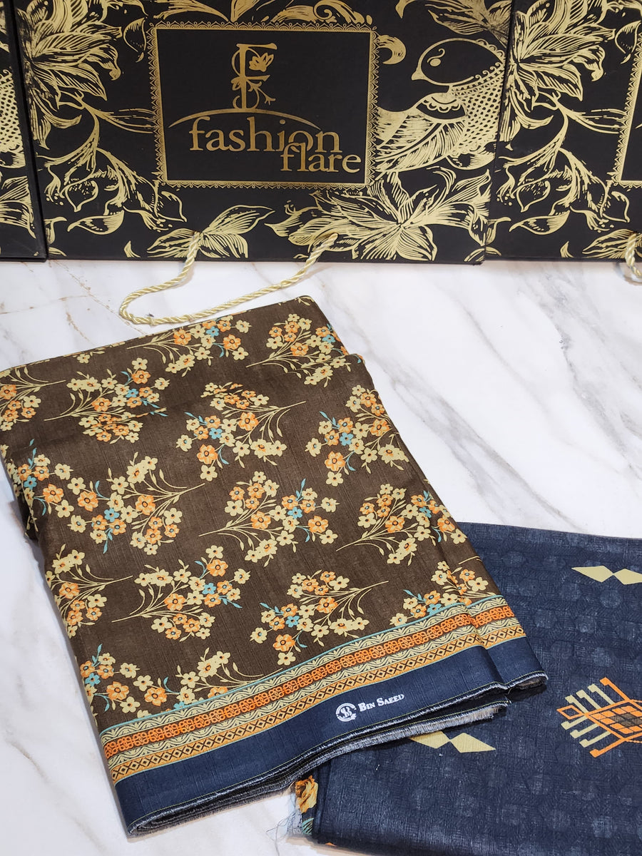 BIN SAEED Exclusive Printed Khaddar 3PC Collection Vol 01 - BS-EPK-Design 09 main image 1