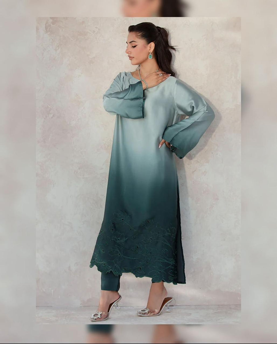 Designer Shamoz Silk 3 Piece Dress - J0069