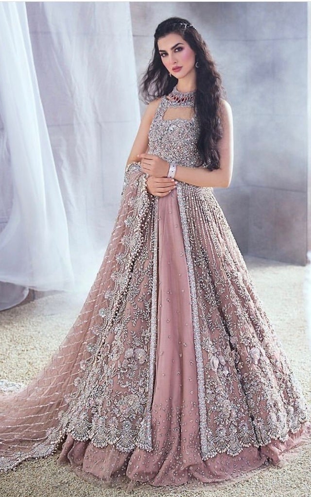 Pink hotsell walima dress