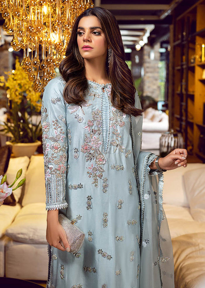 Sara Rohail Asghar DEW DROP Sheesha Silk Hand Embellished & Embroidered 3 Piece Dress - J0685
