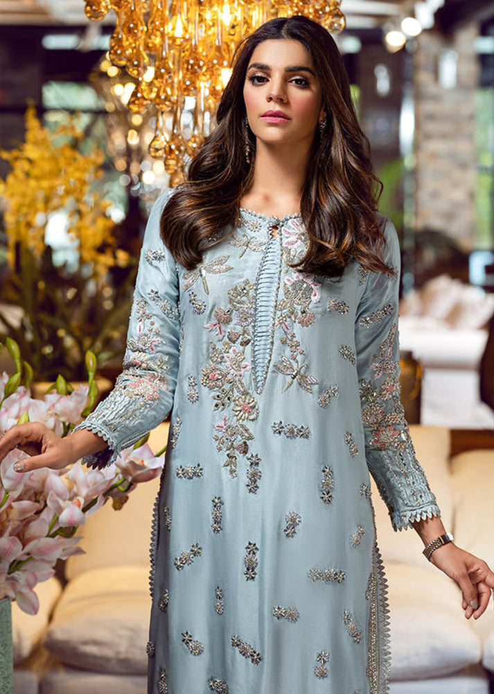 Sara Rohail Asghar DEW DROP Sheesha Silk Hand Embellished & Embroidered 3 Piece Dress - J0685