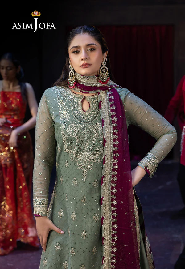 Asim Jofa Chiffon 3 Piece - J0052 - Embroidered