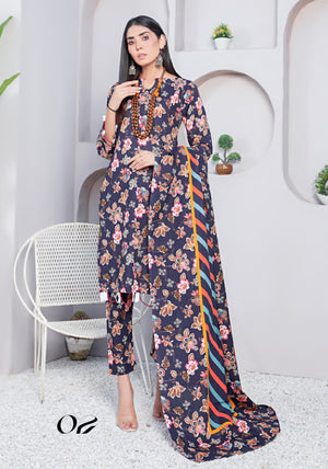 Original Fatima Noor Digital Printed Khaddar 3 pc - 09670