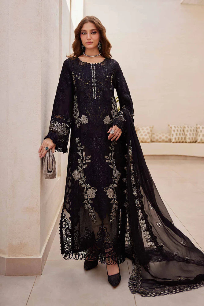 maria b black dress Maria B Black Organza Dress Formal Collection – GoodLuck Collections main image 1