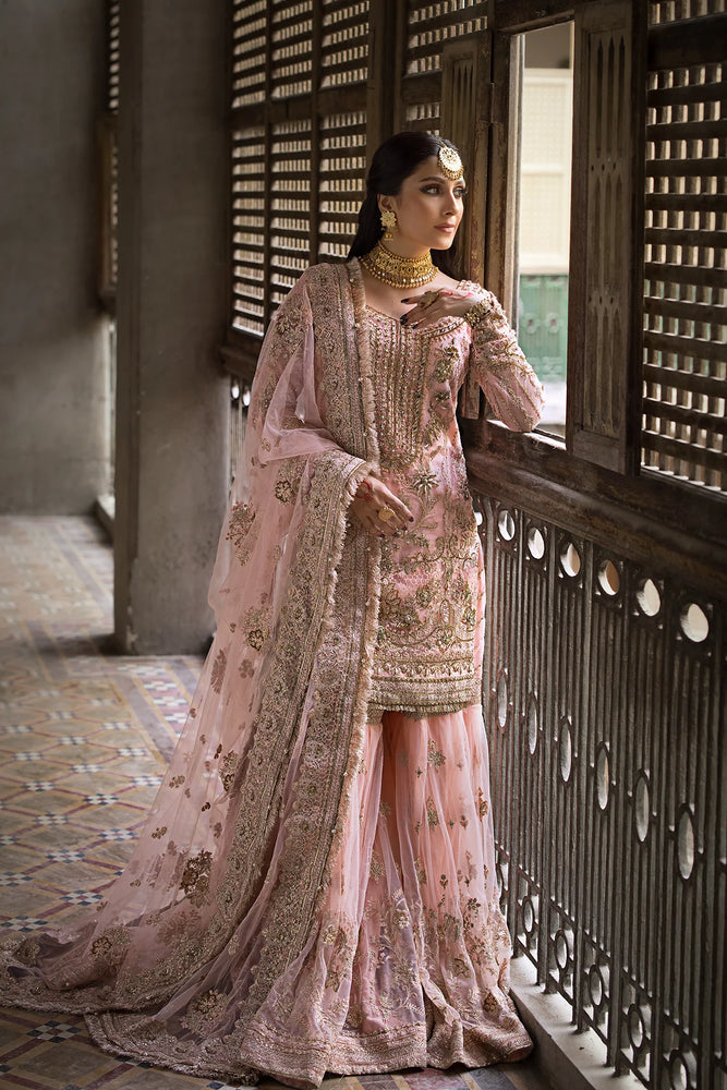 Erum Khan SAHIBA Organza Hand Embellished & Embrodiered Gharara Dress - J1258