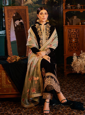 Zainab Chottani ANDLEEP 9000 micro Velvet 3 pc - 09880