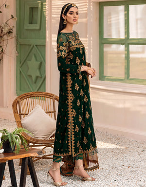 Emaan Adeel MAKHMAL 9000 micro Velvet 3 Piece - 11556