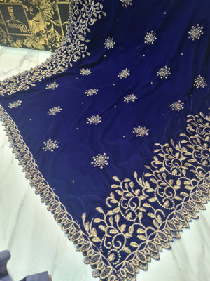 Luxury Cutwork  Shawls Micro 9000 Velvet - 20194