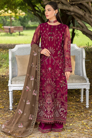 Flossie LUSTROUS Bamber Chiffon Embroidered 3 Piece Dress - 20687