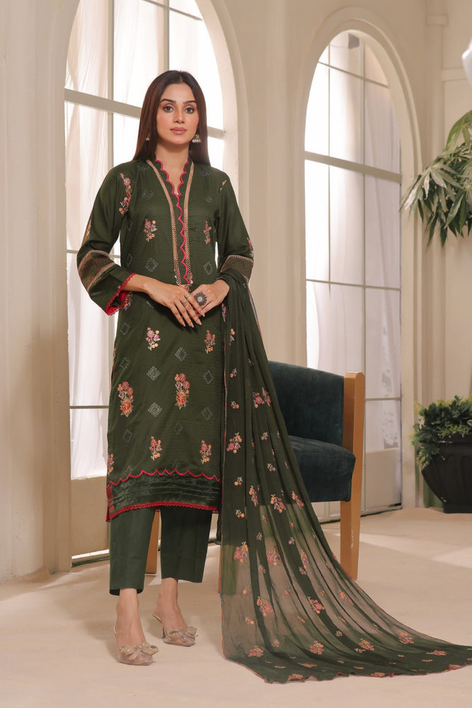 Fatima Noor Winter Collection Embroidered Cotton 3 pc - 09607