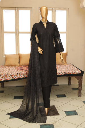 Fatima Noor Black Collection Lawn 3 pc - 08873