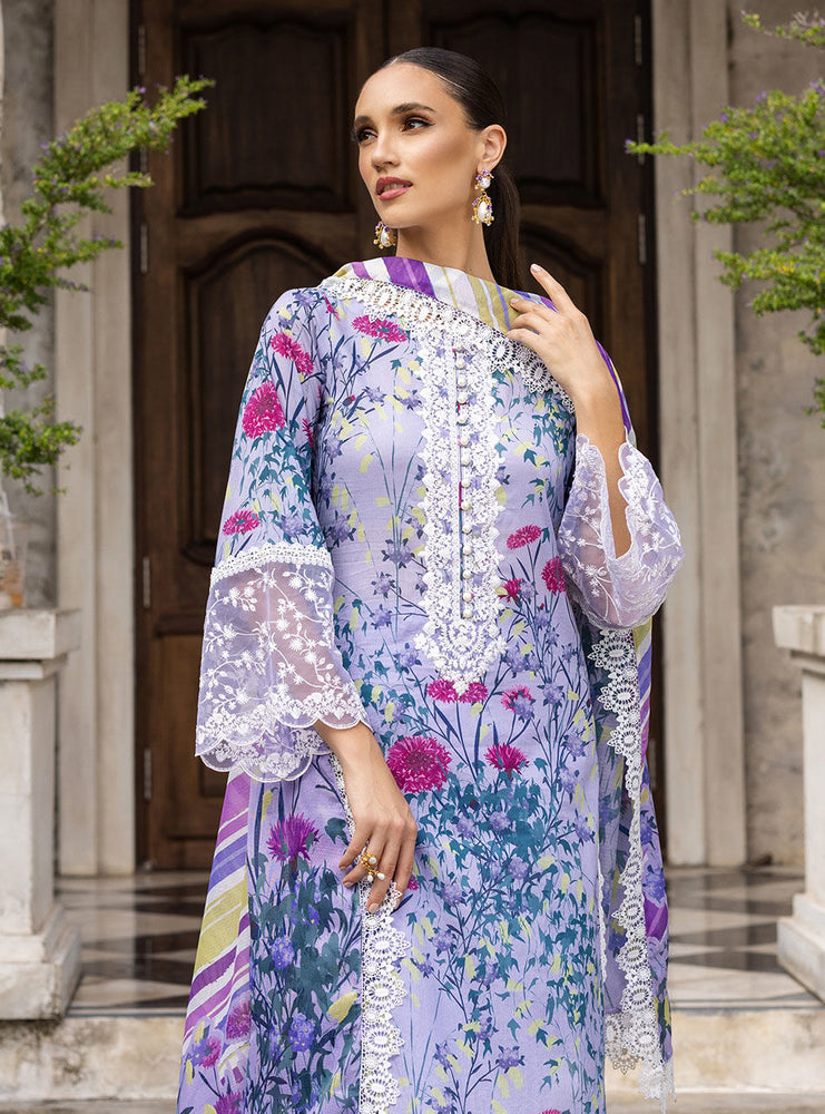 Zainab Chottani Tahra FROSTY-ORCHID Swiss Lawn 3 pc - 09173