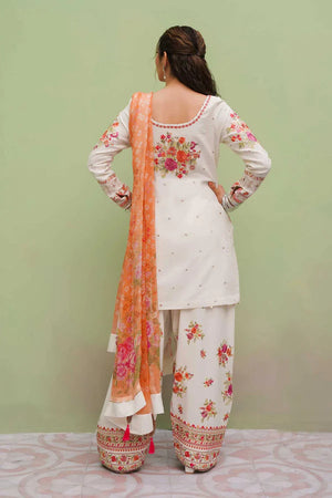 Zara Shahjahan Embroidered Karandi 3 pc - 09753