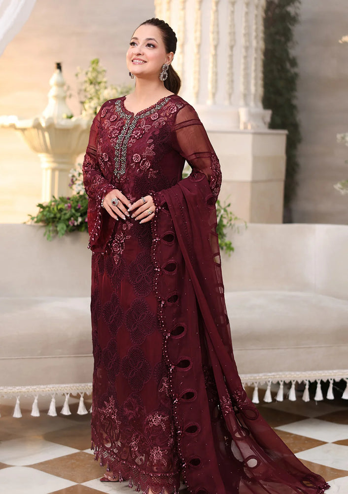 sachin and babi light blue dress Heavy Embroidered Red Chiffon Bridal Maxi Dress 2020-2021 main image 0