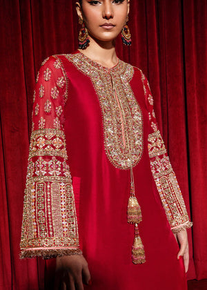 Hussain Rehar Luxury Pret The Guestlist AIMER Silk with Clutch 3pc - 09865