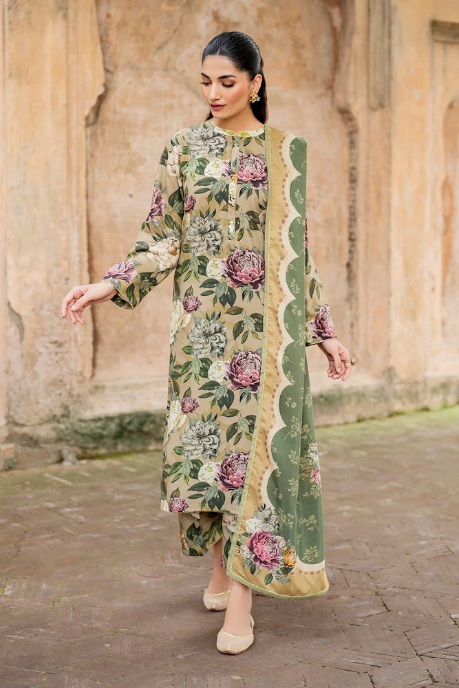 Baroque Swiss Khaddar Digital Print 3 Piece Dress - 20734