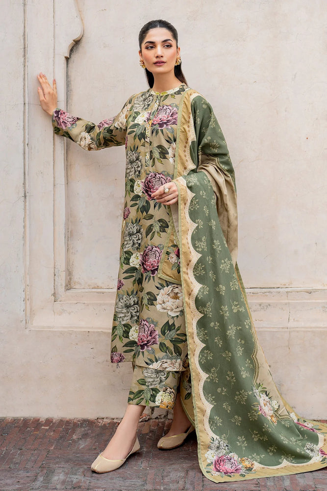 Baroque Swiss Khaddar Digital Print 3 Piece Dress - 20734