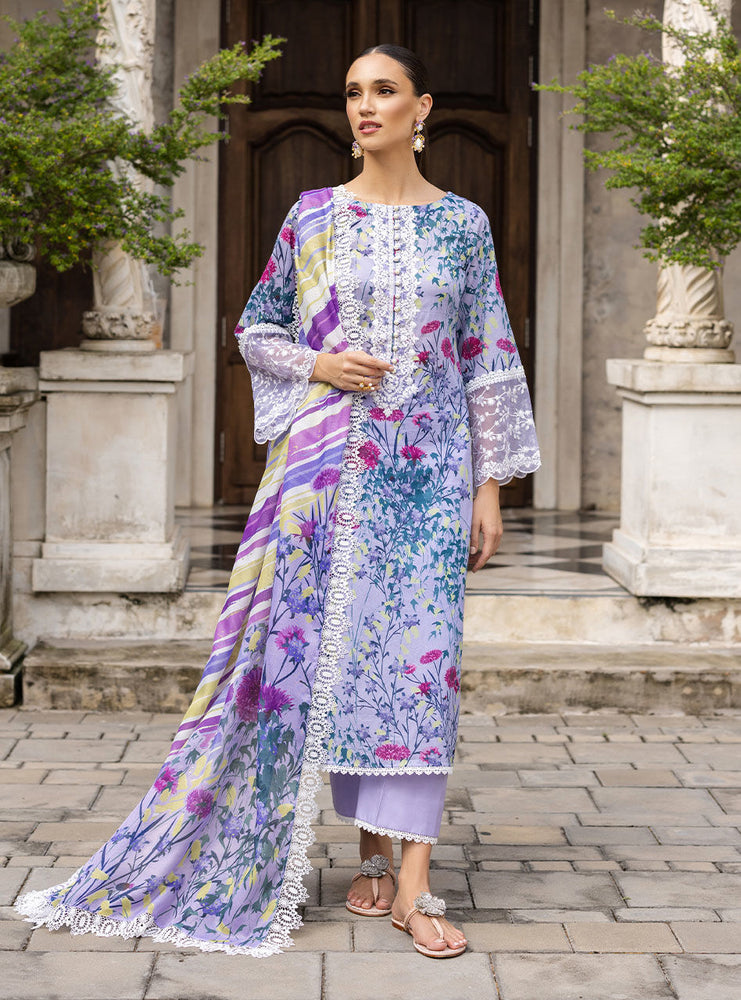 Zainab Chottani Tahra FROSTY-ORCHID Swiss Lawn 3 pc - 09173