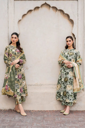 Baroque Swiss Khaddar Digital Print 3 Piece Dress - 20733