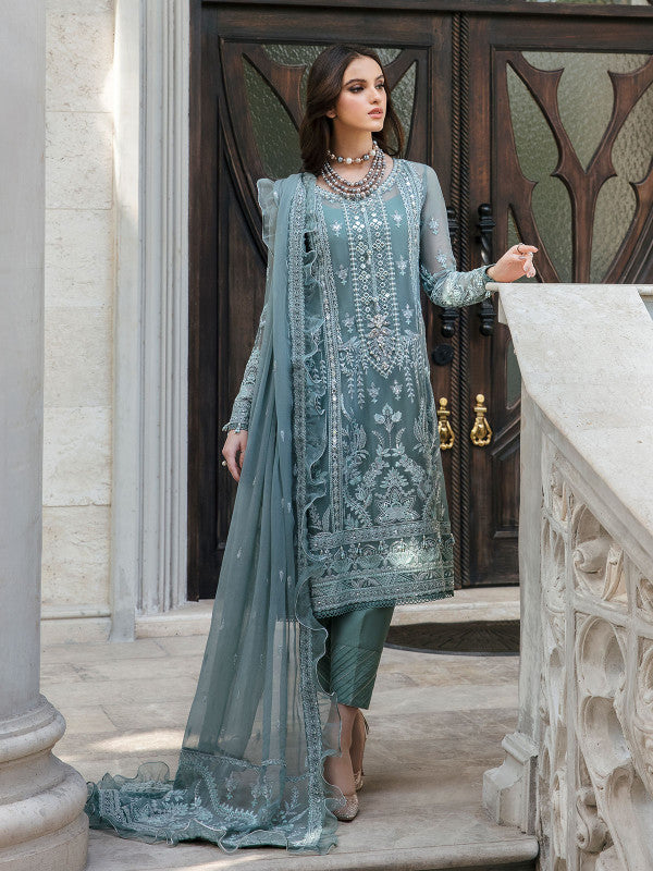 Gulaal Embroidered Chiffon Collection AIYLA 3 pc - 09017