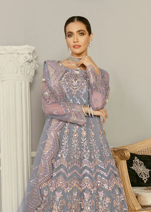 Akbar Aslam WISTERIA Net Maxi  3 Piece - 01642