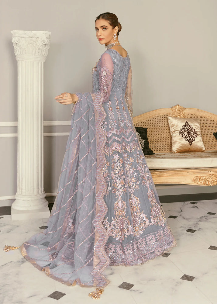 Akbar Aslam WISTERIA Net Maxi  3 Piece - 01642