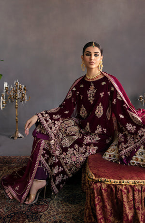 Emaan Adeel Makhmal 5000 micro Velvet 3pcs - 09856