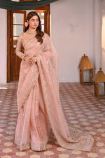 Qalamkar Sabiha Luxury Formal RANYA Organza Saree - 09288