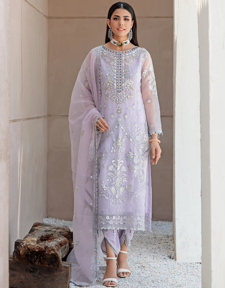 Emaan Adeel Embroidered Organza 3 pc - 09161