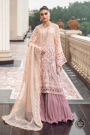 MariaB LILAC Embroidered Chiffon 3 pc - 09736