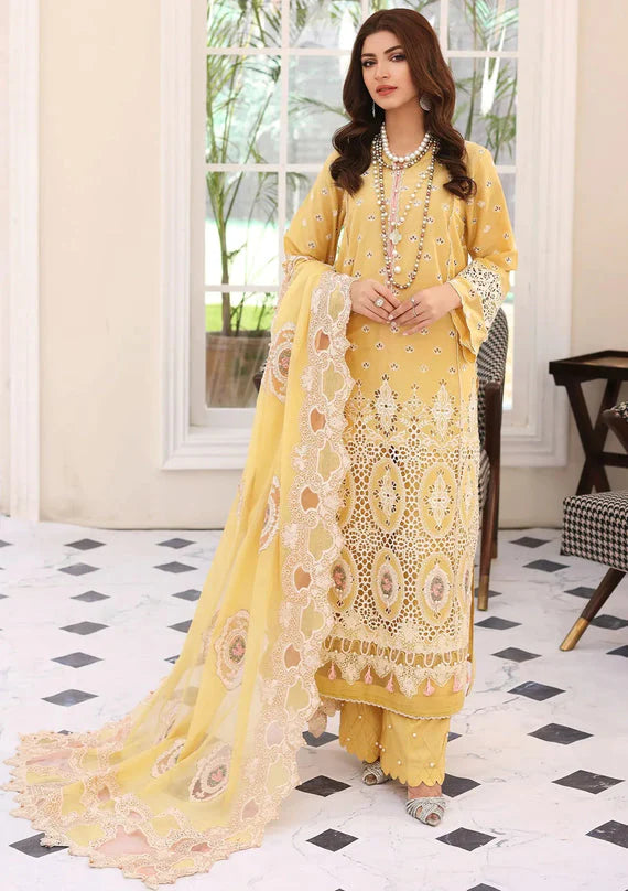 Elaf Festive Chikankari DAFFODIL Lawn 3 pc - 08813