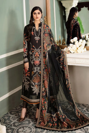 MariaB Sateen Black Lawn 3 pc - 08802