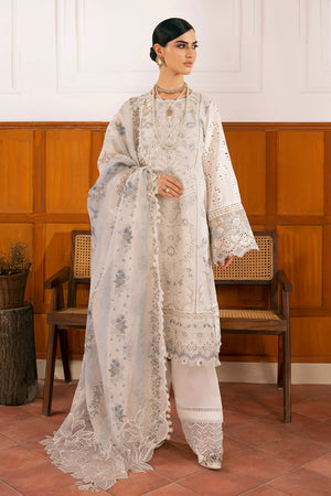 Baroque Embroidered Chikankari Lawn 3 pc - 09013