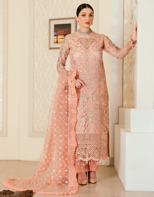 Emaan Adeel Mahermah Organza 3 pc - 08803