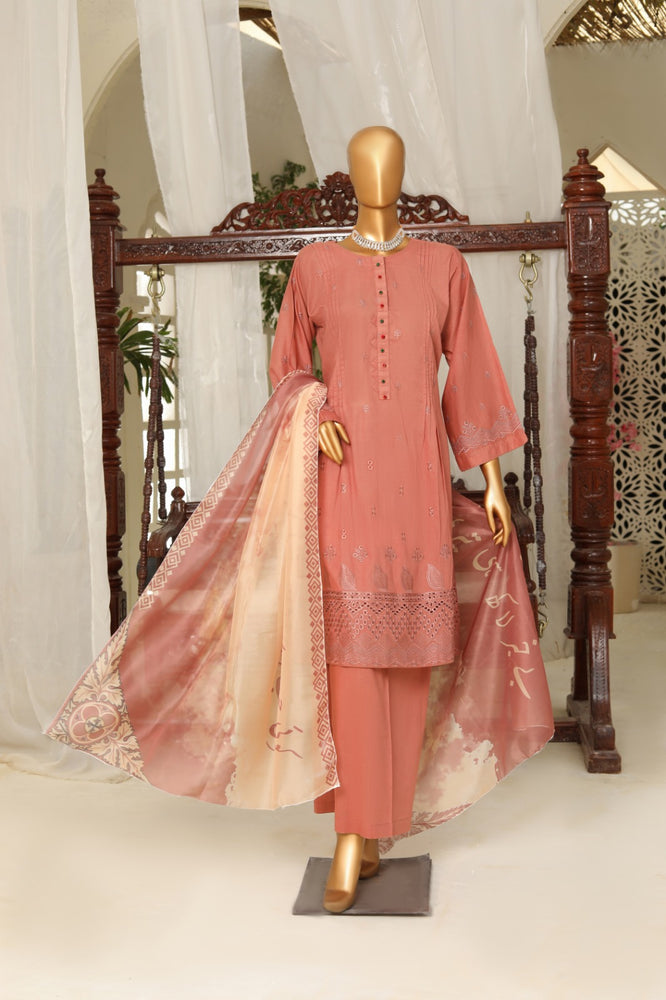 Fatima Noor Embroidered Chikankari Cotton 3 pc - 09329