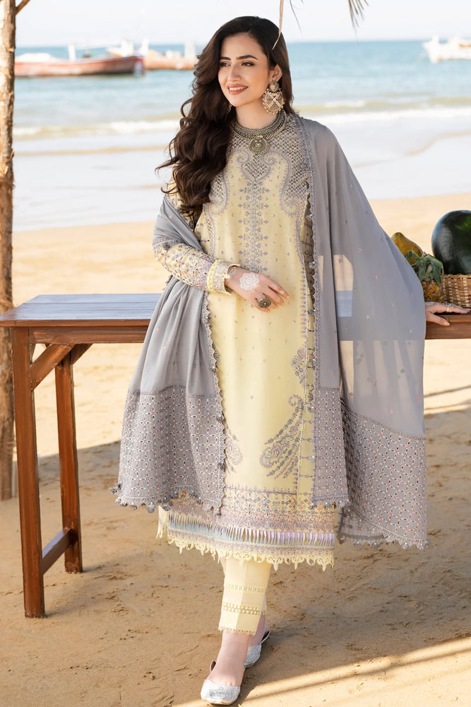 Jazmin Shahkaar Luxury ZAREEN Lawn 3 pc - 08850