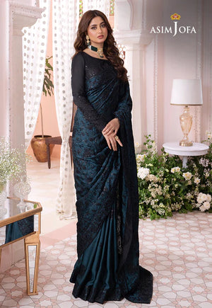 Asim Jofa Chandni Luxury Net Saree - 09308