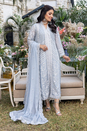 
            
                Load image into Gallery viewer, Azure Luxe SNOWY DOVE Chiffon 3 pc - 08763
            
        