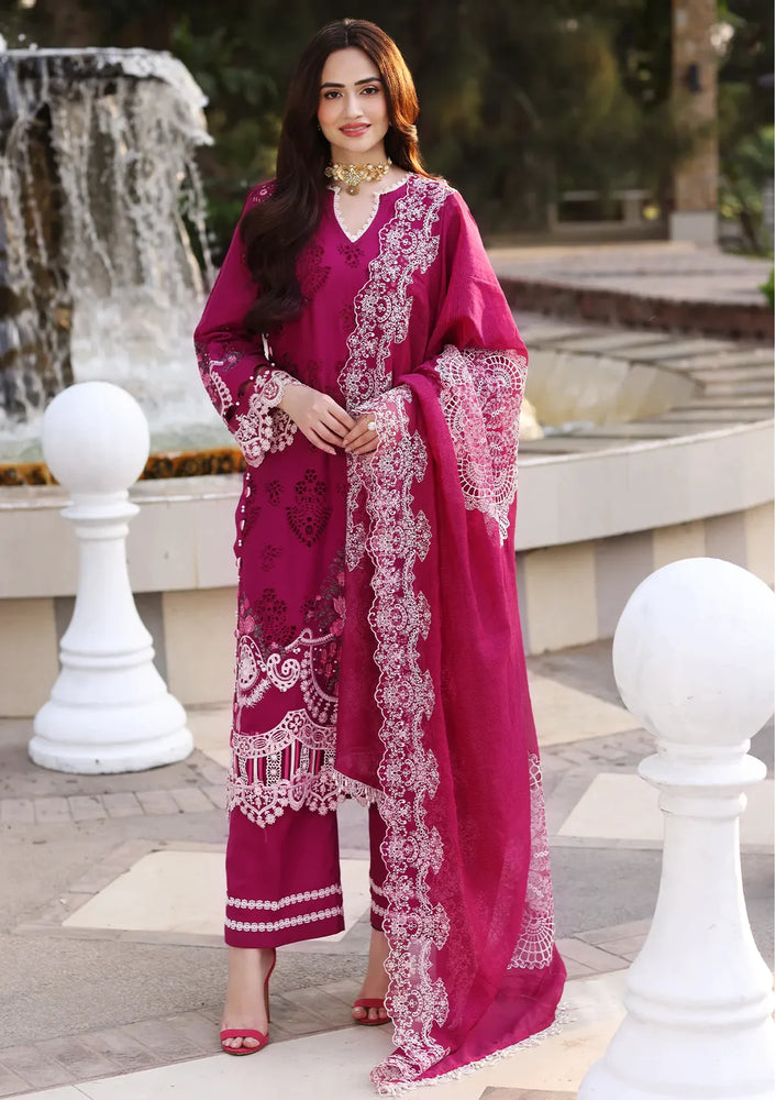 Elaf Festive PETAL Chikankari Lawn 3 pc - 09071