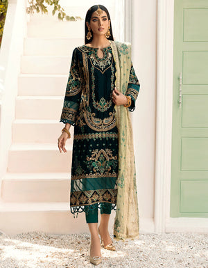 Emaan Adeel Makhmal 5000 micro Velvet 3 pc - 09240