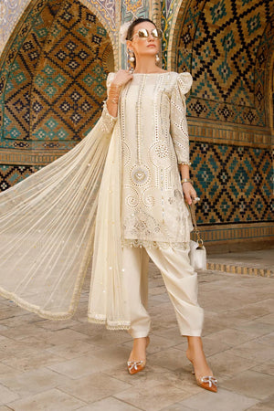 MariaB Chikankari Lawn 3 pc - 08939