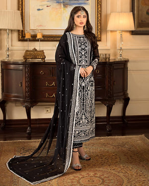 Asim Jofa Jhilmil Collection Chiffon 3 pc - 09454