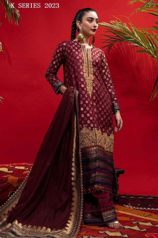 Khaadi Embroidered & Printed Lawn 3 pc - 08694