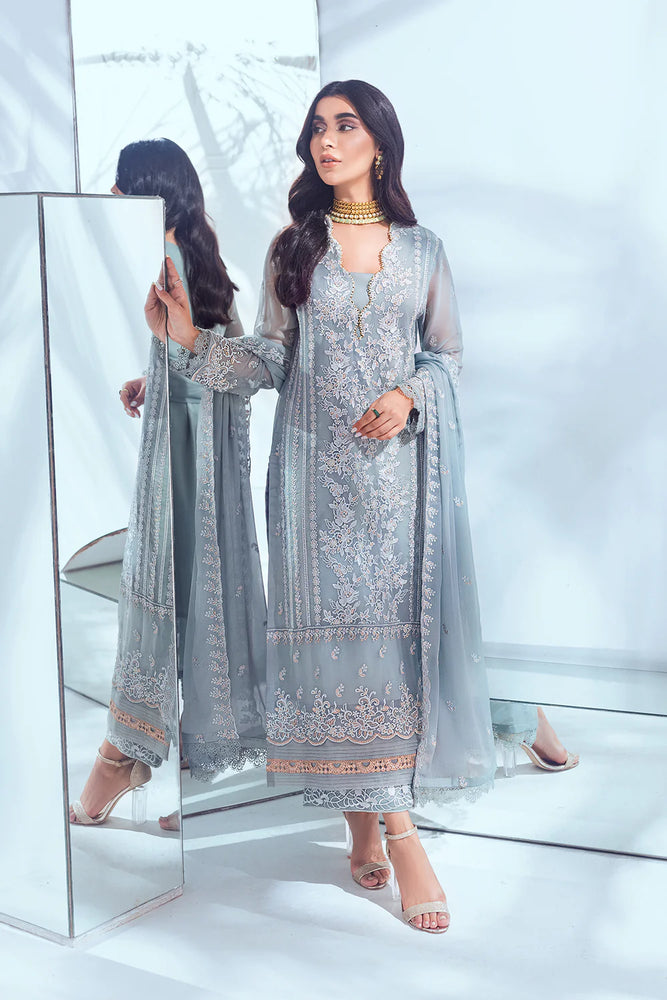 Azure Ensembles PASTEL MINT Lawn 3 pc - 08752