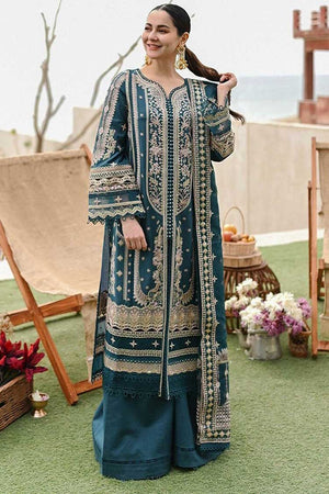 Qalamkar Sahil Luxury ZAHRA Lawn 3 pc - 08983